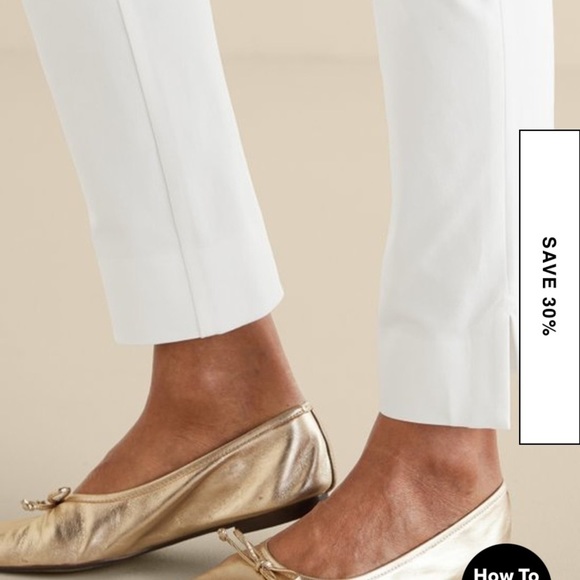 PM Soft Surroundings Essential Superla white trousers - Picture 4 of 11